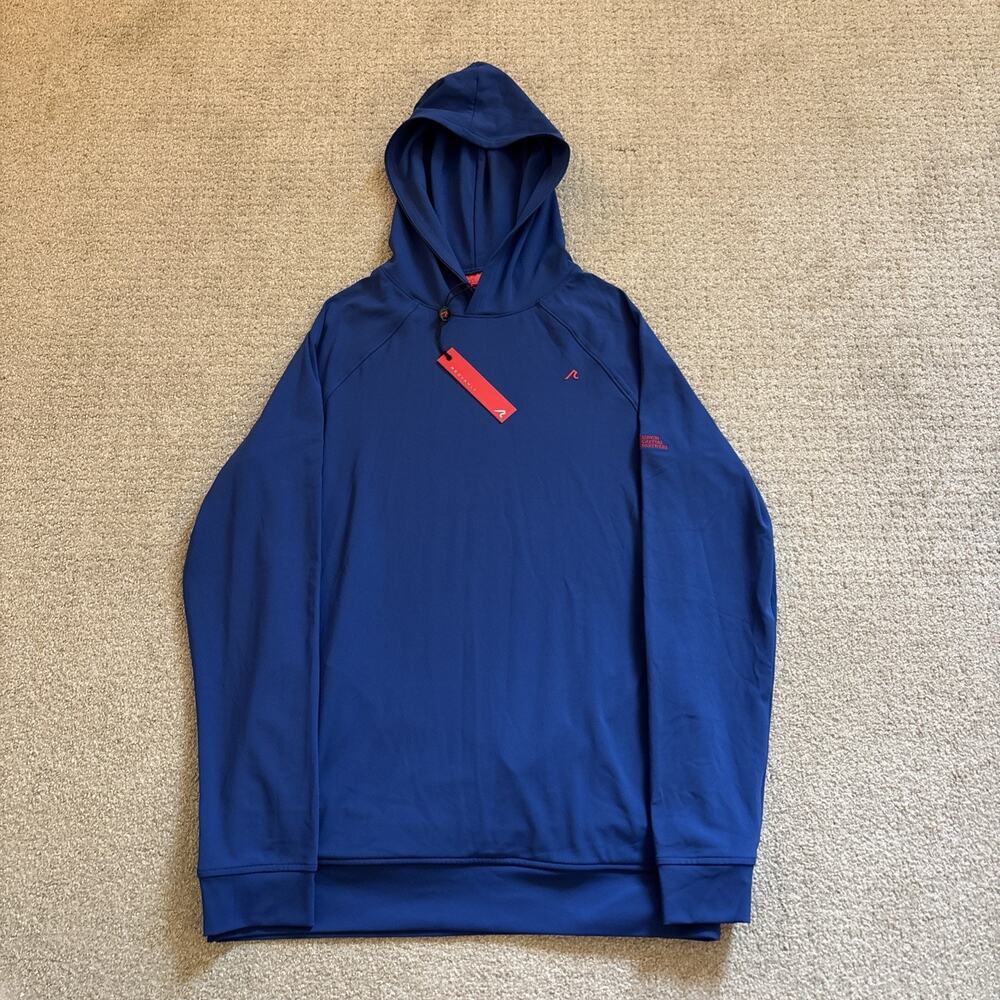 Redvanly Larkin Hoodie Mens Sz S Blue Stretch Long Sleeve Performance Logo NWT
